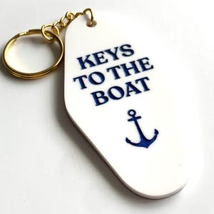 Keys to the Boat Engraved Keychain