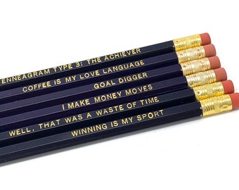 Funny Enneagram Type 3 Pencil Set