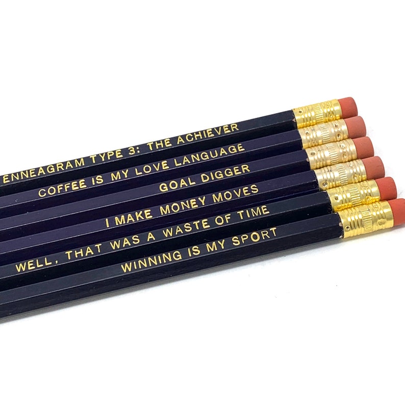 Funny Enneagram Type 3 Pencil Set image 1