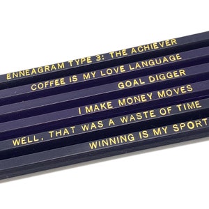 Funny Enneagram Type 3 Pencil Set image 2