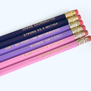 Funny Mom Pencil Set - Set of 6 Pencils