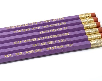 Funny Enneagram Type 2 Pencil Set