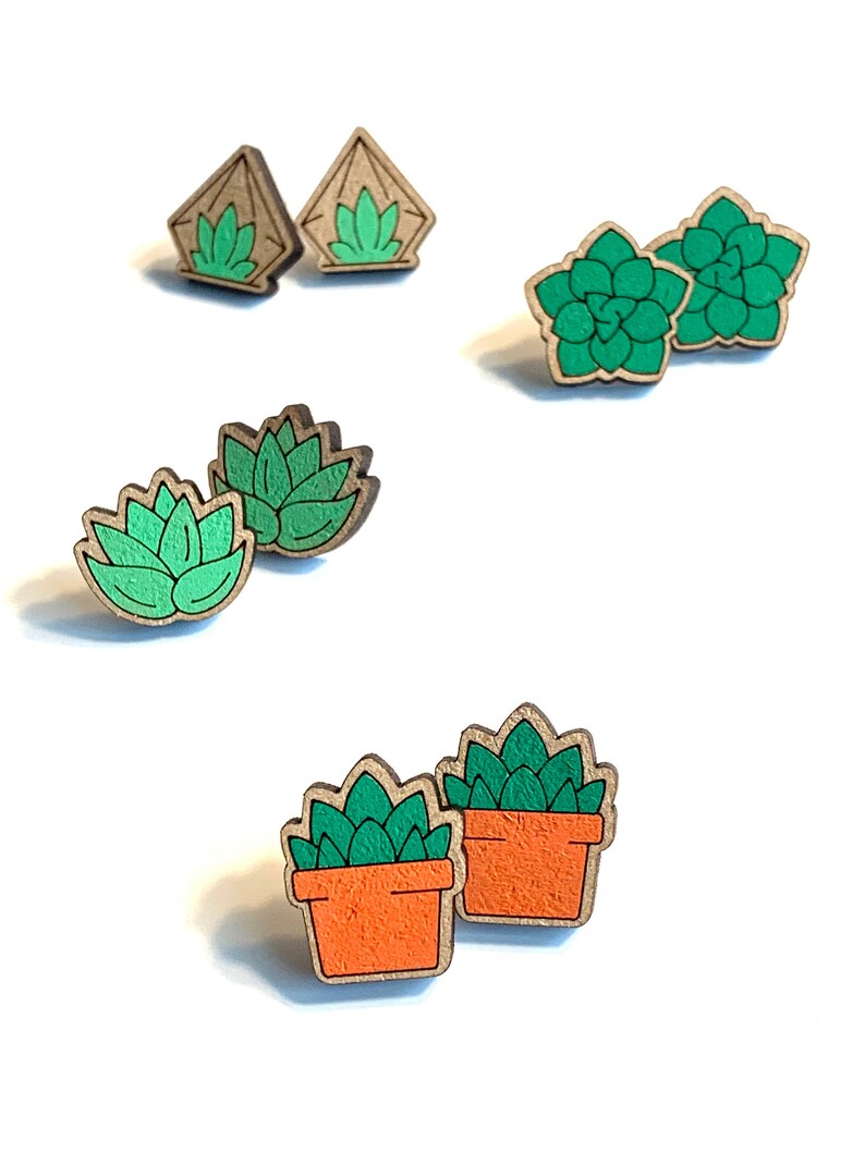 Succulent Earrings image 1