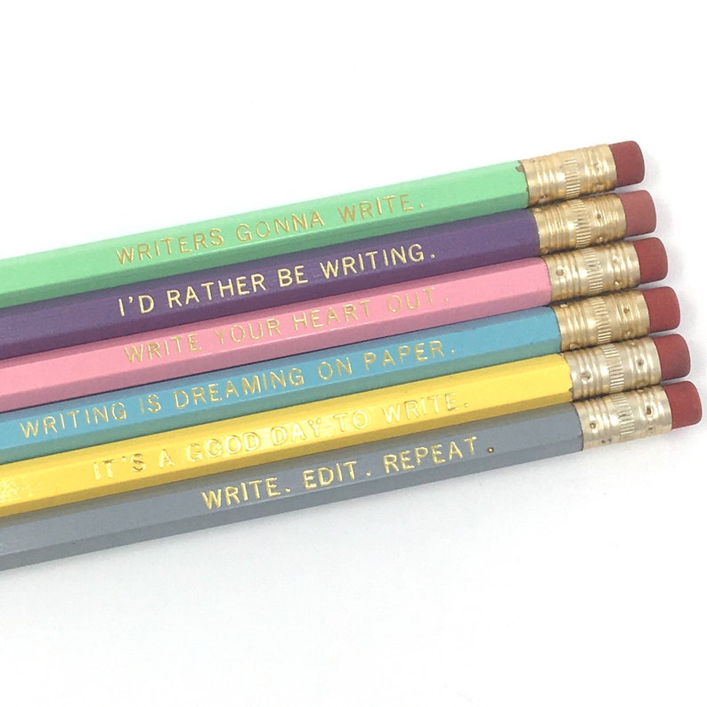 Writers Gonna Write Pencil Set Etsy