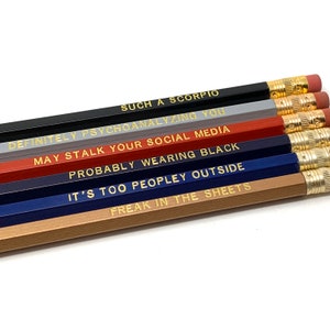 Funny Astrological Scorpio Pencil Set - Cosmic Babe Collection