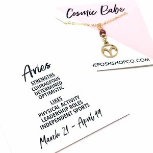 Aries Zodiac Glyph Necklace - Cosmic Babe Collection