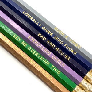 Funny Astrological Virgo Pencil Set Cosmic Babe Collection image 3