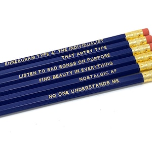 Funny Enneagram Type 4 Pencil Set