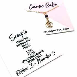 Scorpio Zodiac Glyph Necklace - Cosmic Babe Collection