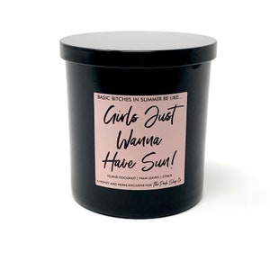 Girls Just Wanna Have Sun Summer Candle