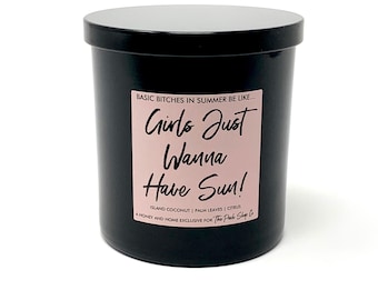 Girls Just Wanna Have Sun Summer Candle