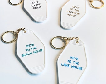 Sleutels tot het strandhuis, vakantiehuis, hut of Lake House sleutelhanger