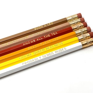 Funny Astrological Leo Pencil Set - Cosmic Babe Collection