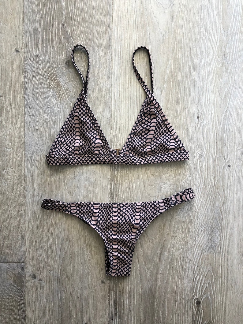 Snakeskin Brazilian Bikini Set Swimsuit Bali image 4