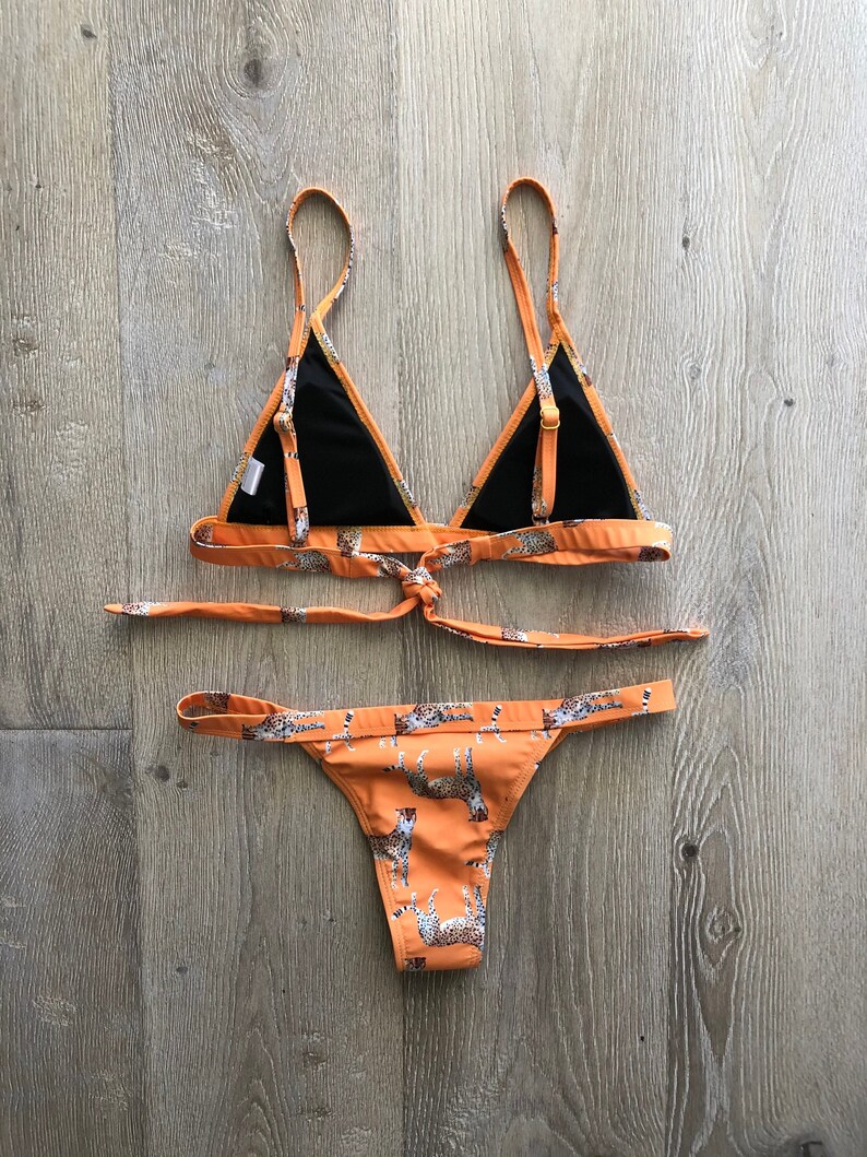 orange cheetah bikini