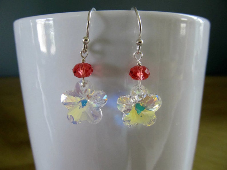 Swarovski Earrings Daisy Flower Earring Sterling Silver Etsy UK