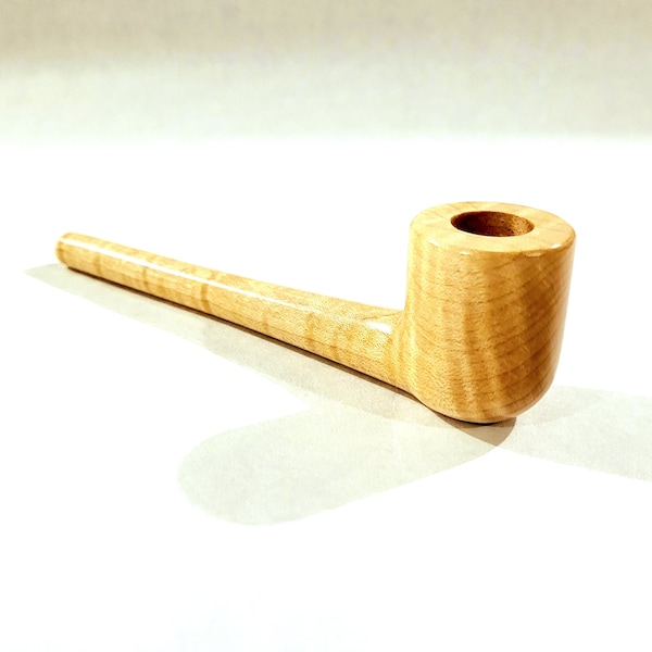 The Stubb/Ship Mate handmade Curly Sugar Maple pipe - Ahab/White Whale edition