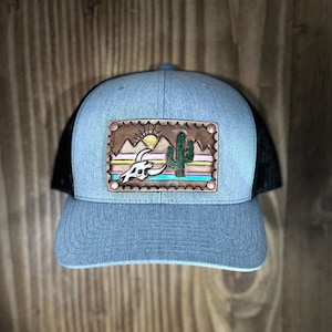We The People Leather Patch Hat - Hutch Leather Works