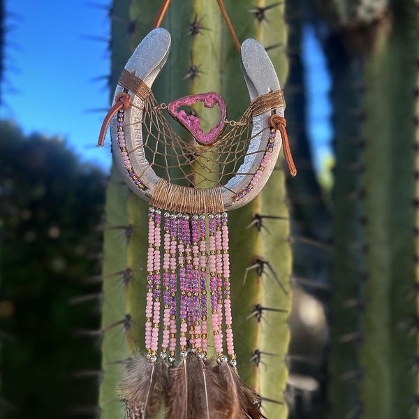 Pink Horseshoe dreamcatcher