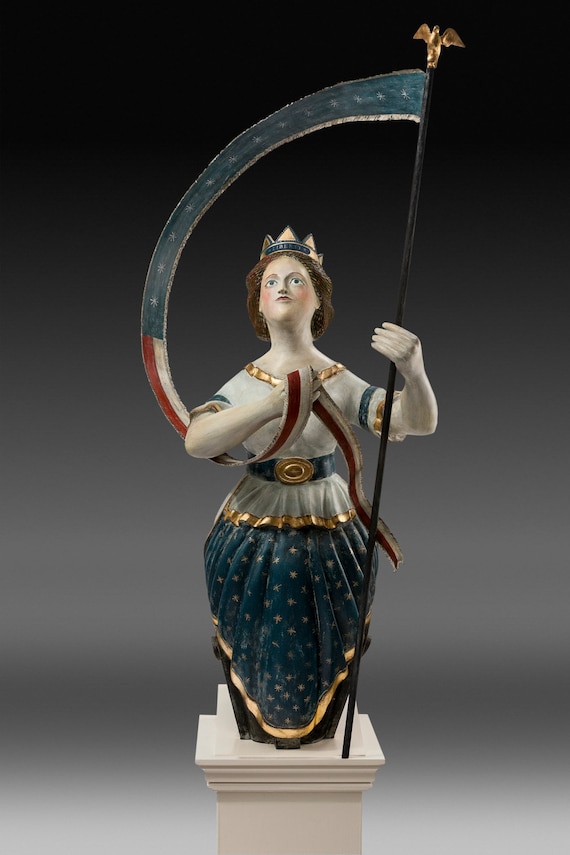 Large Liberty Ship's Figurehead Sculpture by K. William