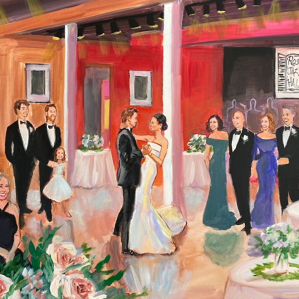 Las Vegas Wedding Painter- Wedding Illustration- Nevada Wedding Painter