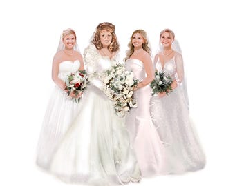 Personalisierte Hochzeit Illustration: Mutter der Braut Geschenk (Digitaler Download)