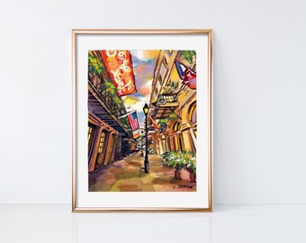 French Quarter Canvas, French Quarter Paintings, French Quarter Wall Art, New Orleans Art, New Orleans