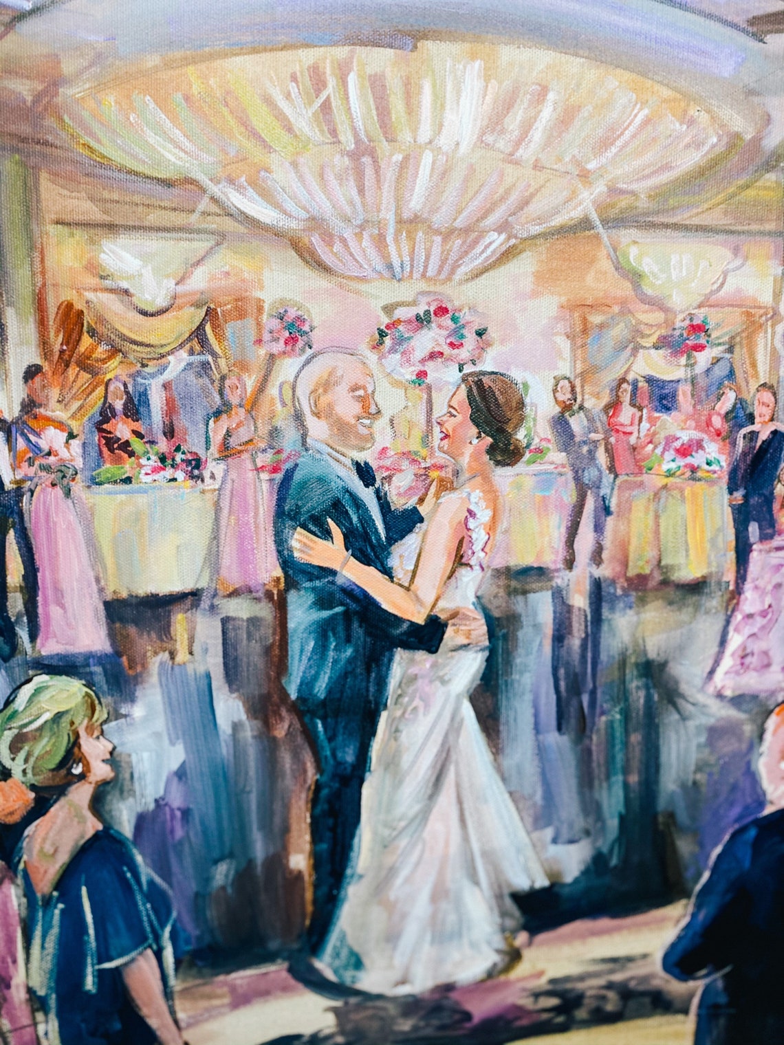 Live painter near me wedding painter custom acrylic