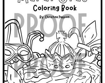 Mardi Gras Coloring Pages - Digital Download - 8.5 x 11 inch coloring pages- Mardi Gras Coloring Book