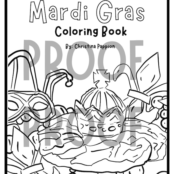 Mardi Gras Coloring Book - Etsy