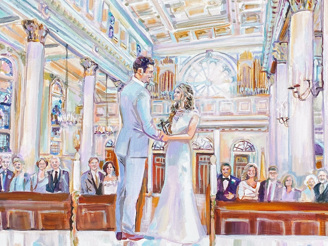 Wedding Painting Wedding Painter Near Me Traveling Wedding Etsy