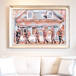 New Orleans Second Line Art Print | Jazz Band Painting
