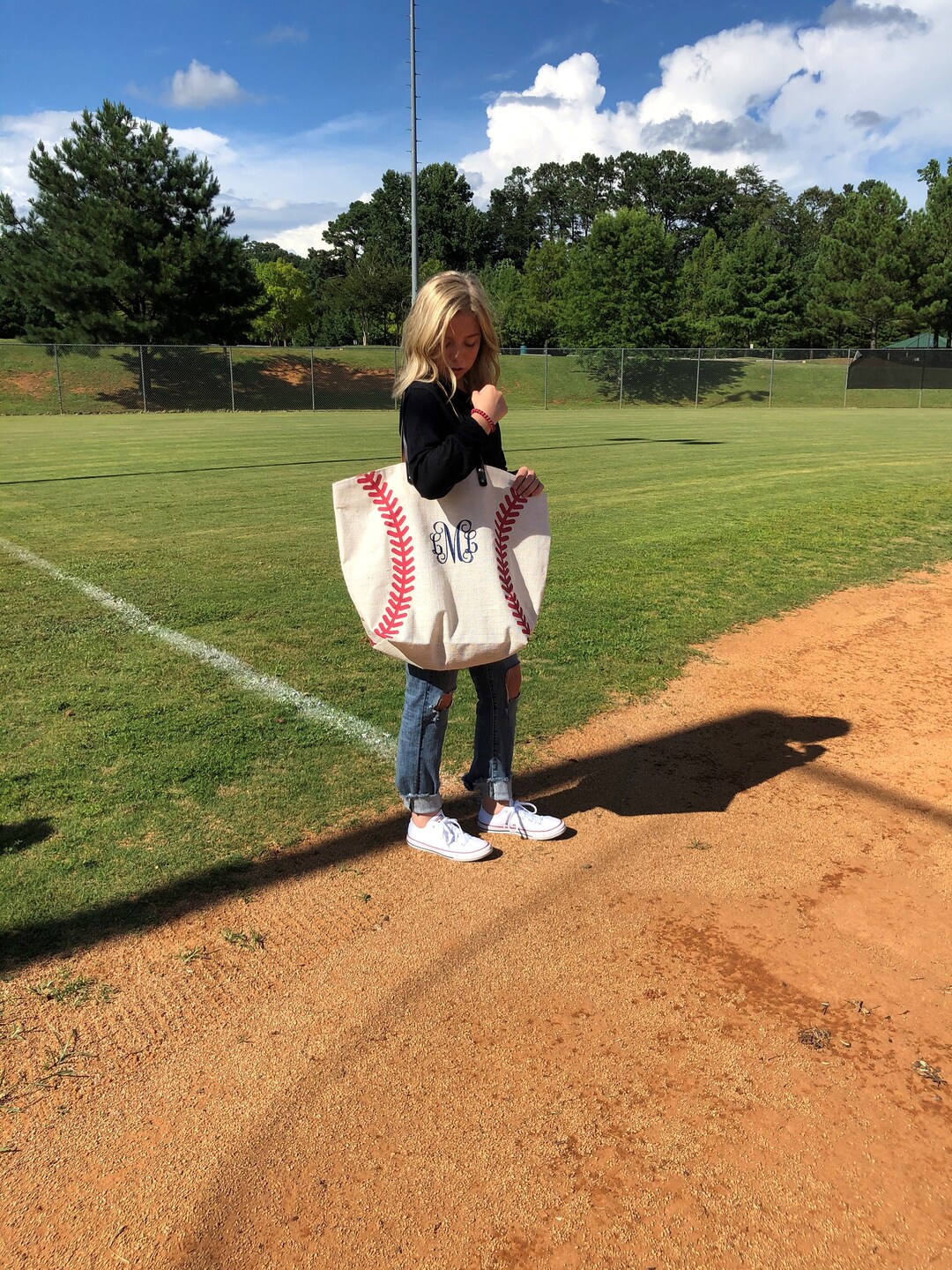 Personalized Baseball Jute Bag Etsy
