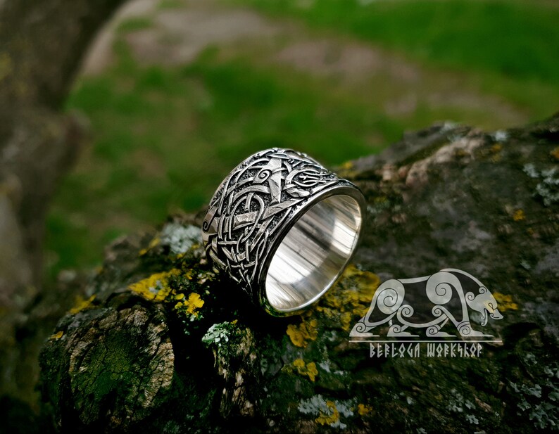 Urnes Viking Ring part 1 Urnes Style Ring Sterling Silver - Etsy