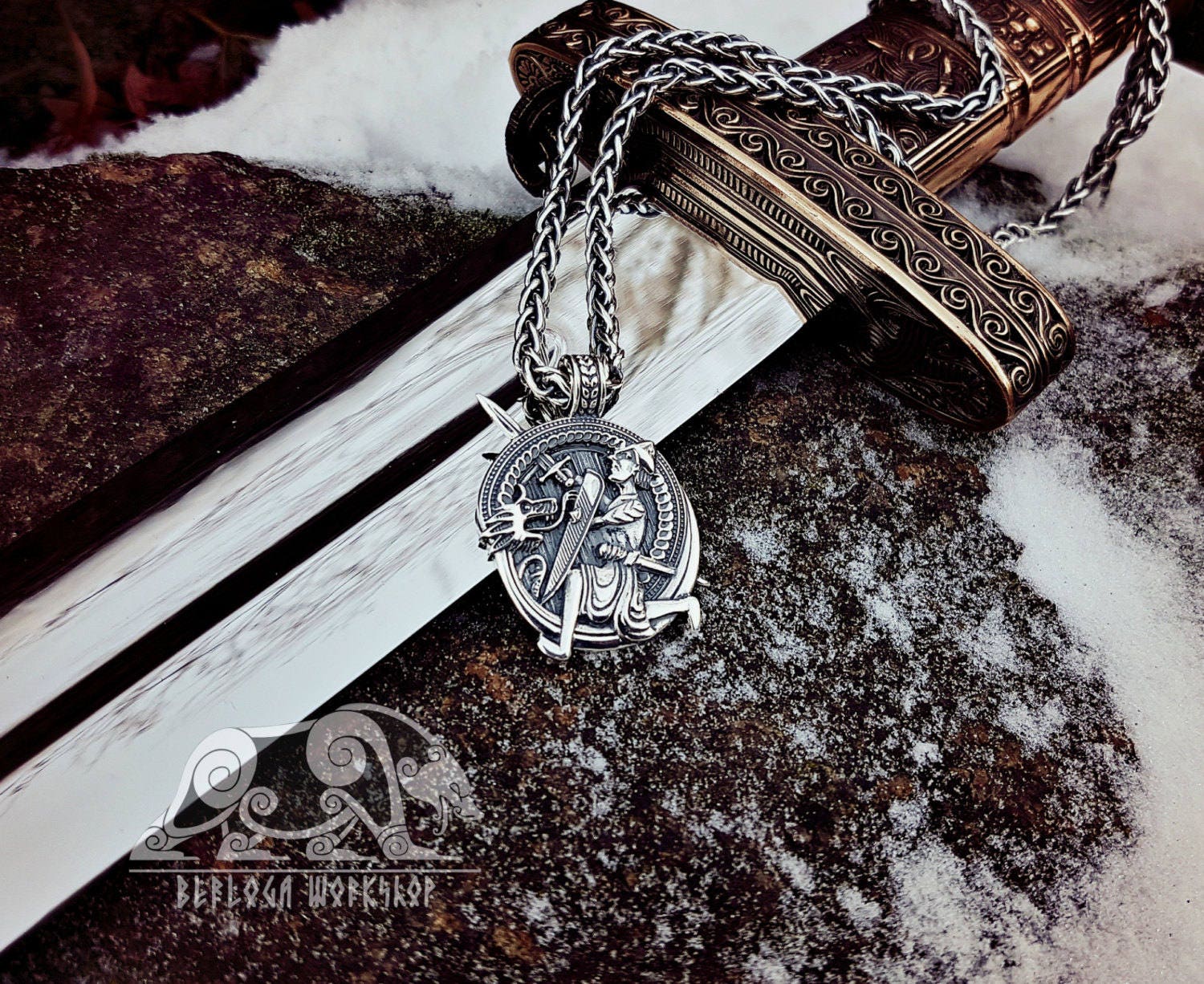 Viking Chain for Pendants Viking Necklace Sterling Silver Etsy