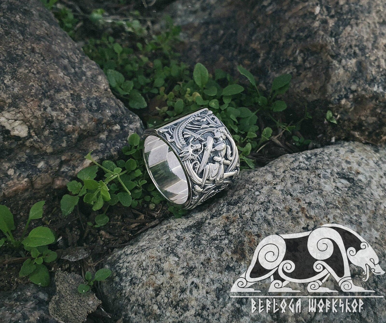 Siegfried sigurd and Fafnir Ring Ring of the Nibelungs from Etsy