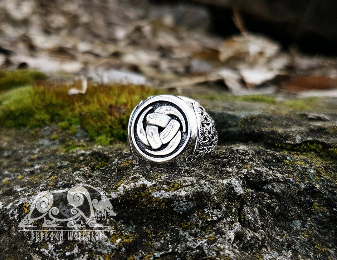 Triple Horn of Odin Ring Viking Ring Odin's Horn Ring - Etsy