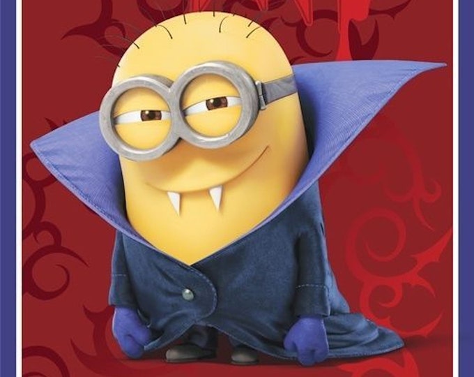 Minions - Bite me 24"x43"   Quilting Treasures Premium quality Cotton fabric by the Panel (M35)