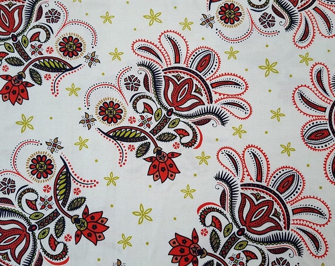 Ceylon Painted flowers Quilting Treasures 100% Cotton fabric by the yard  (QT10)