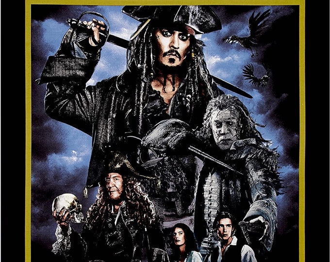 Pirates of the Caribbean  panel 36"  Springs Creative 100% cotton 43" wide fabric Sold by the Panel (SC360)