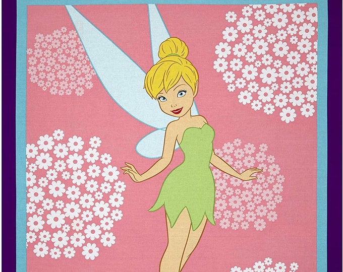Disney Tinker Bell   panel 36"  Springs Creative 100% cotton 43" wide fabric Sold by the Panel (SC376)