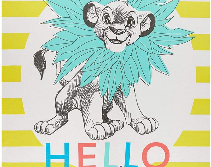 The Lion King - Simba Hello there Panel 36"  Camelot fabrics 100% cotton 43" wide fabric Sold by the Panel (CA313KK)