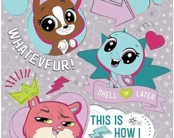 Littlest Pet Shop Panel 36"  Camelot fabrics 100% cotton 43" wide fabric Sold by the Panel (CA1033KK)