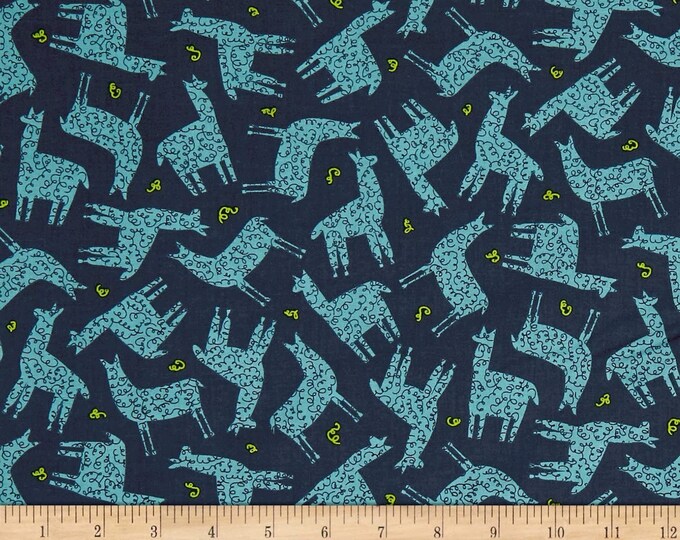 Alpaca picnic Quilting Treasures Fabrics 100% cotton Fabric by the yard (QT852)