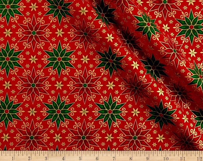 Miracle in Bethlehem Christmas stars  Quilting Treasures Fabrics 100% cotton Fabric by the yard (QT1199KK)