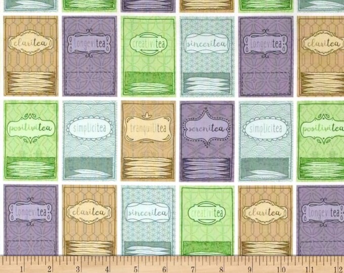 Ink & Arrow Tea-Rrific Bundle of tea Premium Quality 100% Cotton Fabric by the yard (QT636)