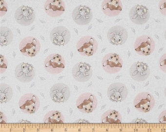 Disney Bambi and Thumper badges   Springs Creative 100% cotton 43" wide fabric  (SC1471)