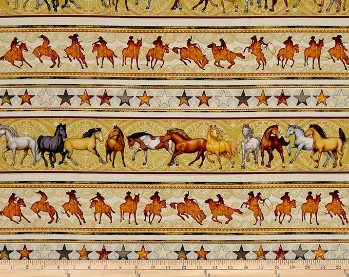 Mustang sunset Fabrics 100% cotton Fabric by the yard (QT752)