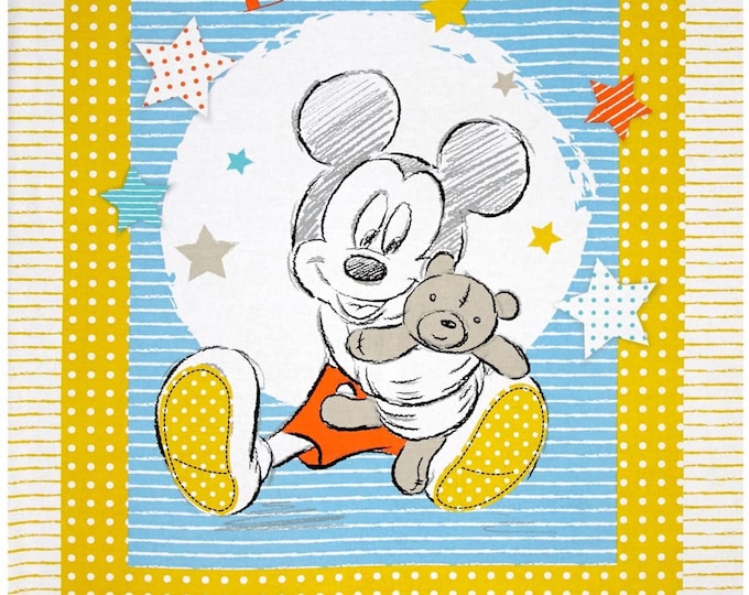 Mickey Mouse  panel 36"  Springs Creative 100% cotton 43" wide fabric Sold by the Panel (SC569)