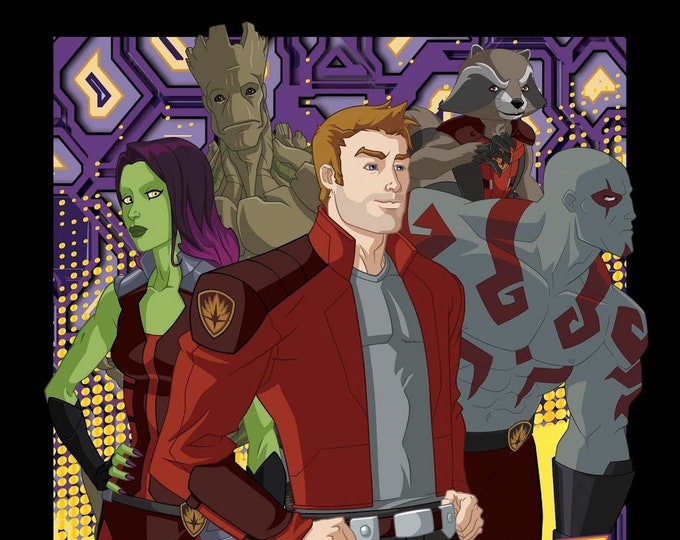 Marvel Guardians of the Galaxy Panel 35.5"  Springs Creative 100% cotton 43" wide fabric Sold by the Panel (SC250)